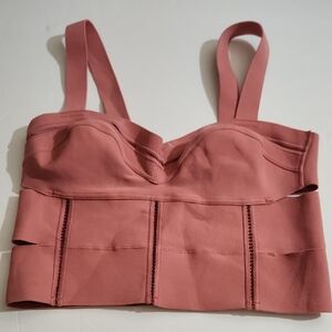 Victoria's Secret Dusty Pink Bandage Bralette Tank Top Sz S